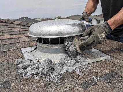 Cleaning Dryer Vent On Roof in Danbury