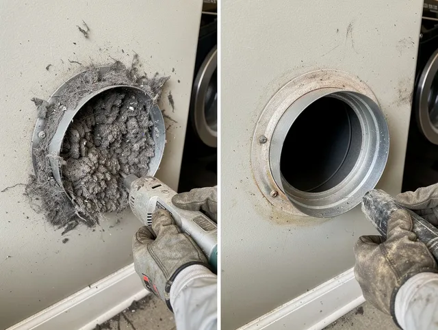 Professional clogged vent cleaning by Danbury Dryer Vent Cleaning in Danbury