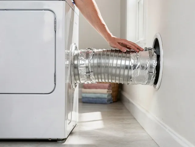 Professional dryer vent hose installation by Danbury Dryer Vent Cleaning in Danbury