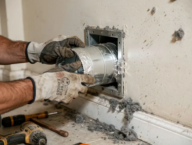 Professional dryer vent repair and installation by Danbury Dryer Vent Cleaning in Danbury
